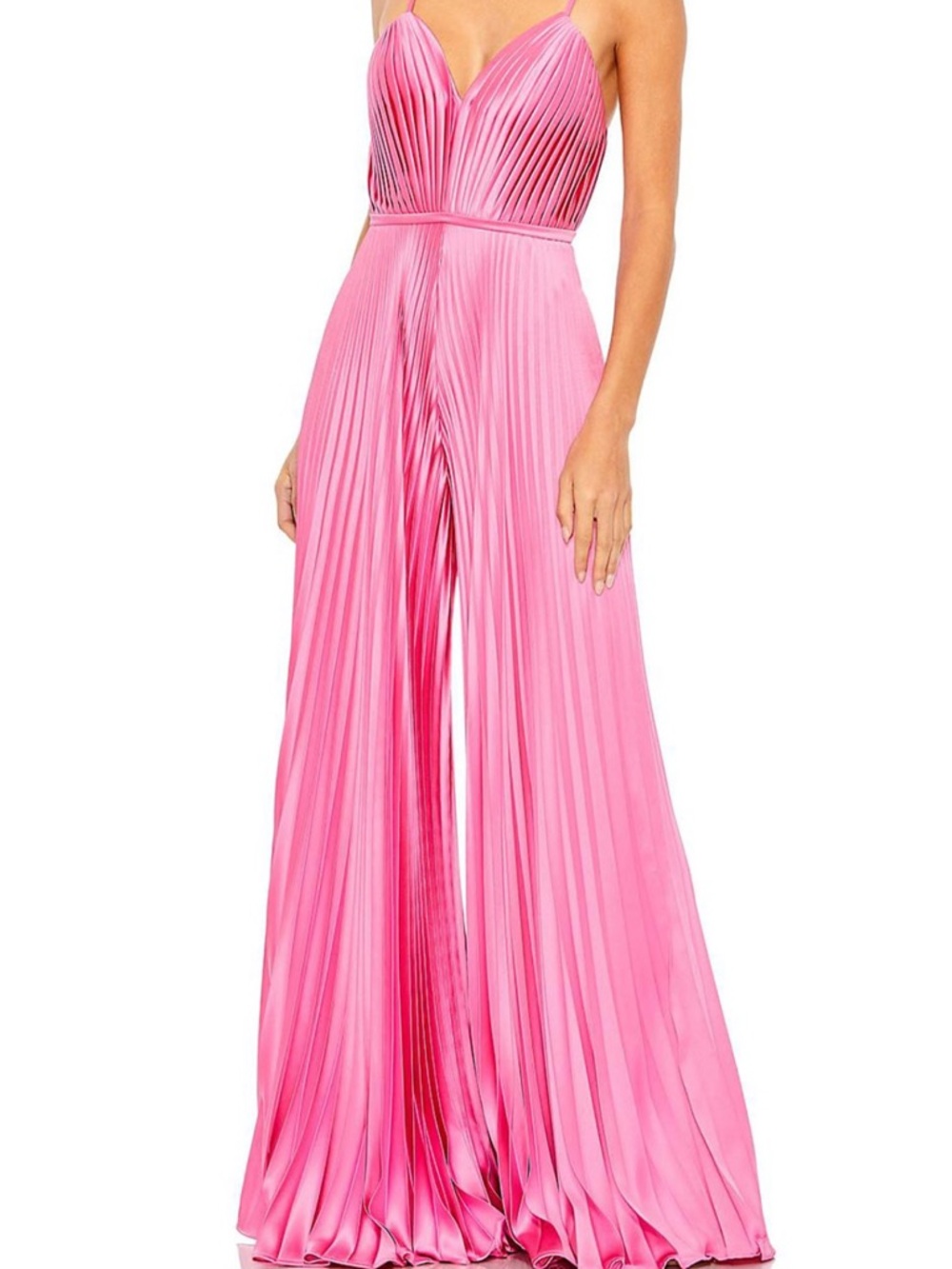 Mac Duggal Pink Satin Jumpsuit - 12